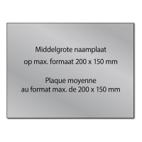 White label Gegraveerde naamplaat aluminium zelfklevend (max. 200 x 150 mm) 613513 423328