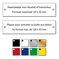 White label Gegraveerde naamplaat kunststof met schroeven (max. 120 x 30 mm) 611012 423331