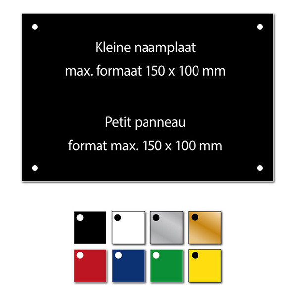White label Gegraveerde naamplaat kunststof met schroeven (max. 150 x 100 mm) 612012 423321 - 1