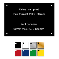 White label Gegraveerde naamplaat kunststof met schroeven (max. 150 x 100 mm) 612012 423321