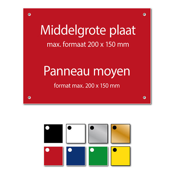 White label Gegraveerde naamplaat kunststof met schroeven (max. 200 x 150 mm) 613512 423327 - 1