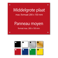 White label Gegraveerde naamplaat kunststof met schroeven (max. 200 x 150 mm) 613512 423327