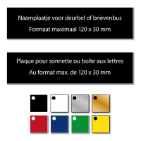 White label Gegraveerde naamplaat kunststof zelfklevend (max. 120 x 30 mm) 611011 423330