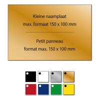 White label Gegraveerde naamplaat kunststof zelfklevend (max. 150 x 100 mm) 612011 423320