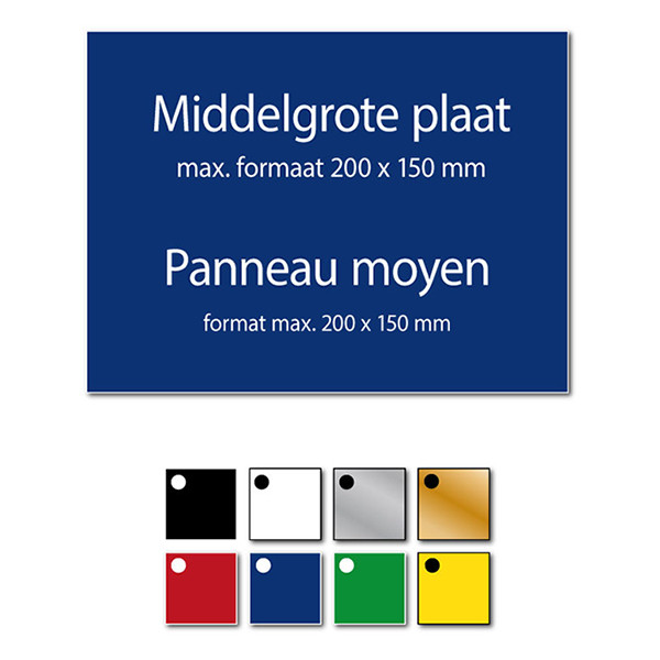 White label Gegraveerde naamplaat kunststof zelfklevend (max. 200 x 150 mm) 613511 423326 - 1