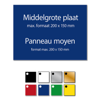 White label Gegraveerde naamplaat kunststof zelfklevend (max. 200 x 150 mm) 613511 423326