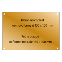 White label Gegraveerde naamplaat messing met schroeven (max. 150 x 100 mm) 612016 423325