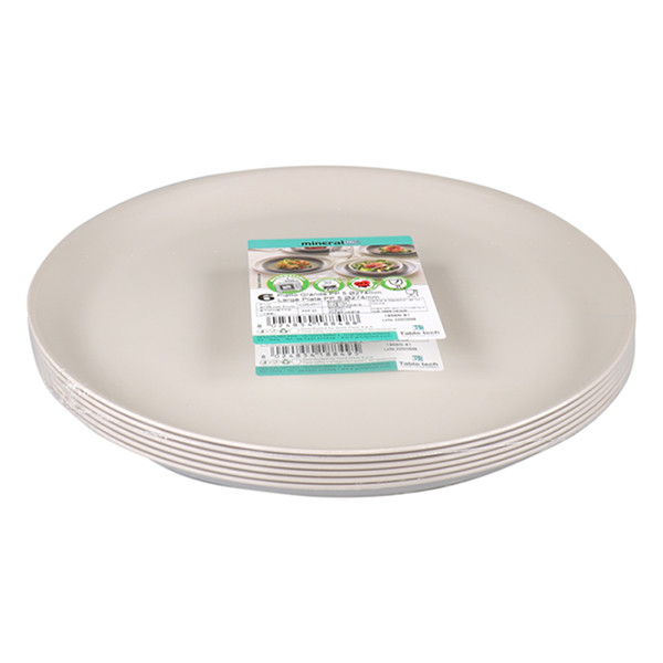 White label Goldplast herbruikbaar bord 27,5 cm (6 stuks) 425078 402749 - 2