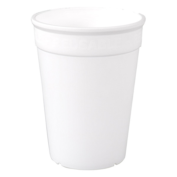 White label Herbruikbare beker wit 320 ml (20 stuks) 601550 402930 - 1