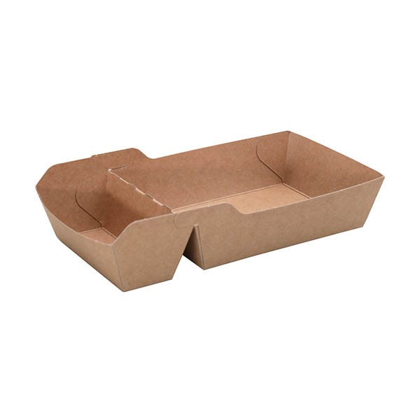 Kartonnen snackbakje A14 + A20 bruin 145 x 85 x 35 mm (100 stuks) 423546 - 1