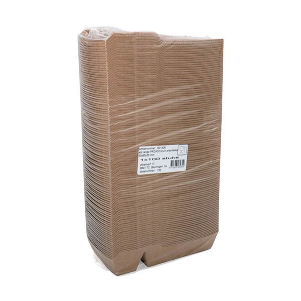 Kartonnen snackbakje A14 + A20 bruin 145 x 85 x 35 mm (100 stuks) 423546 - 2