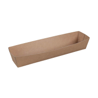 Kartonnen snackbakje A16 bruin 185 x 35 x 33 mm (100 stuks) 423547