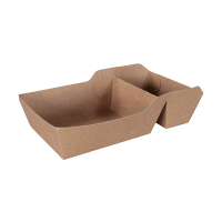 Kartonnen snackbakje A7 + 1/A23 bruin 120 x 70 x 35 mm (100 stuks) 423551