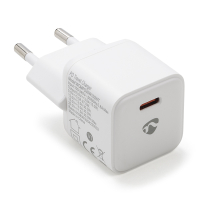 White label Nedis Apple USB-oplader 1 poort (USB-C, 30W, Power Delivery, Wit) WCMPD30W100WT K120300288
