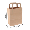 Papieren draagtas bruin 180 x 220 x 80 mm (250 stuks) 402877 - 3
