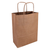 Papieren draagtas bruin 180 x 240 x 80 mm (100 stuks)