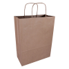 Papieren draagtas bruin 260 x 340 x 120 mm (100 stuks)