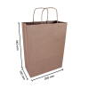 Papieren draagtas bruin 260 x 340 x 120 mm (100 stuks) 402705 - 3
