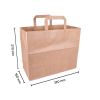 Papieren draagtas bruin 320 x 270 x 160 mm (250 stuks) 402875 - 3