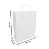Papieren draagtas wit 320 x 410 x 120 mm (100 stuks) 402709 - 3