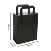 Papieren draagtas zwart 180 x 220 x 80 mm (250 stuks) 402879 - 3