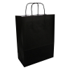 Papieren draagtas zwart 260 x 350 x 120 mm (100 stuks)