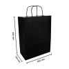 Papieren draagtas zwart 260 x 350 x 120 mm (100 stuks) 402711 - 3