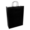 Papieren draagtas zwart 320 x 410 x 120 mm (100 stuks)