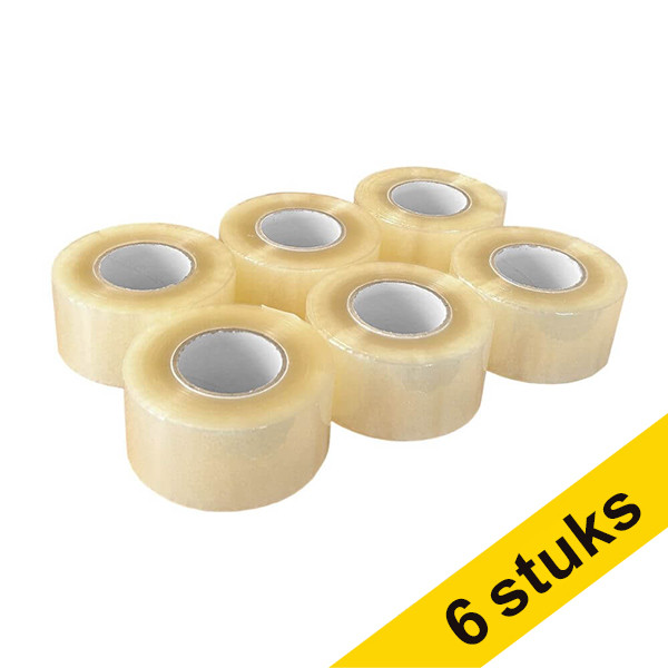 White label Verpakkingstape XL transparant 48 mm x 150 m (6 rollen) 020.0131 206246 - 1