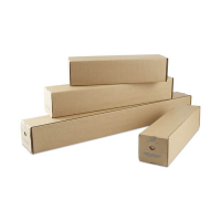 Vierkante verzendkoker bruin enkelgolf B-golf 105 x 105 x 1100 mm (20 stuks) 209761