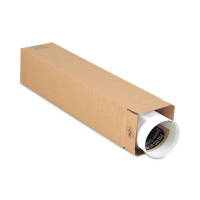 Vierkante verzendkoker bruin enkelgolf B-golf 120 x 120 x 610 mm (60 stuks) 209764