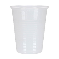White label Wegwerpbeker plastic wit 180 ml (3000 stuks) 601940 423530