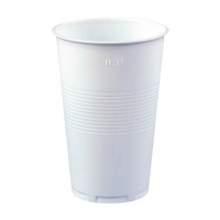 Wegwerpbeker plastic wit 300 ml (100 stuks) 402993