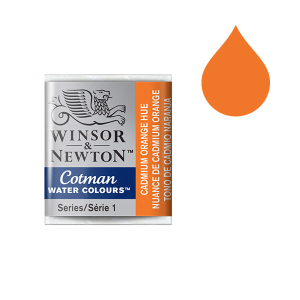 Winsor & Newton Cotman aquarelverf 090 cadmium orange hue (halve nap) 301090 410469 - 1
