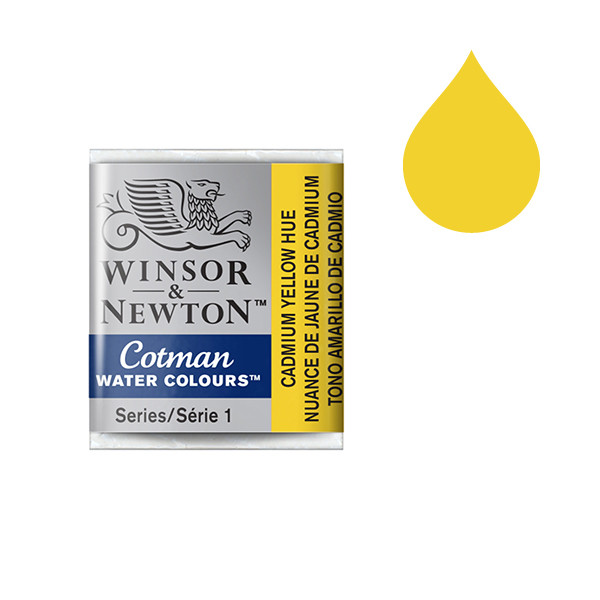 Winsor & Newton Cotman aquarelverf 109 cadmium yellow hue (halve nap) 301109 410473 - 1