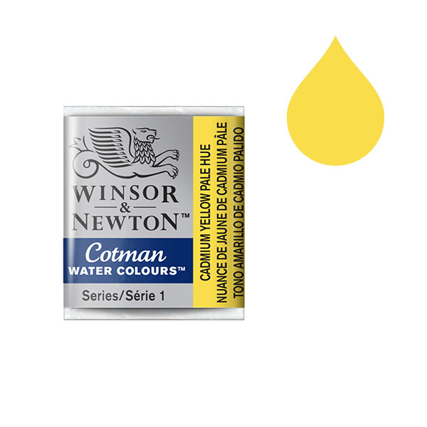 Winsor & Newton Cotman aquarelverf 119 cadmium yellow pale hue (halve nap) 301119 410474 - 1