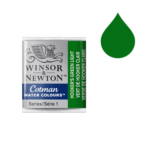 Winsor & Newton Cotman aquarelverf 314 hookers green light (halve nap) 301314 410482 - 1