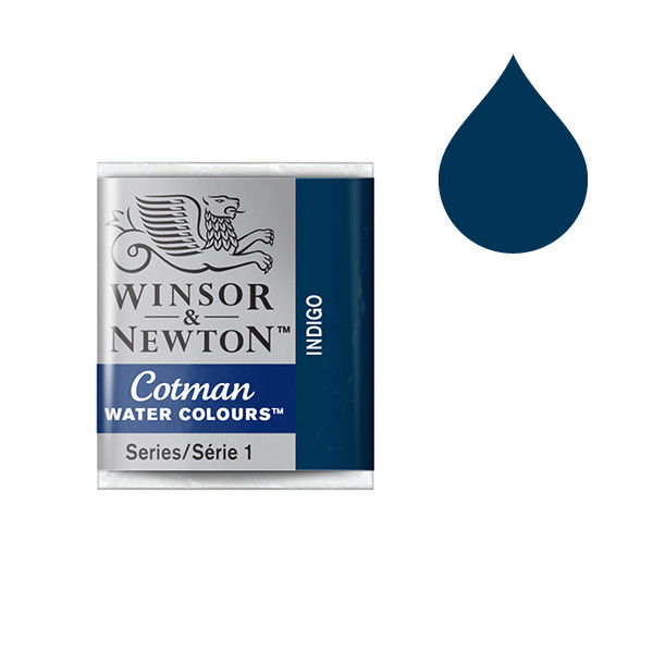 Winsor & Newton Cotman aquarelverf 322 indigo (halve nap) 301322 410484 - 1