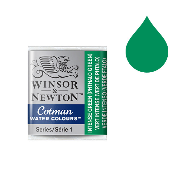 Winsor & Newton Cotman aquarelverf 329 intense green (halve nap) 301329 410486 - 1