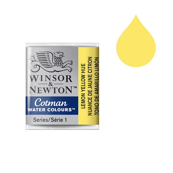 Winsor & Newton Cotman aquarelverf 346 lemon yellow hue (halve nap) 301346 410489 - 1