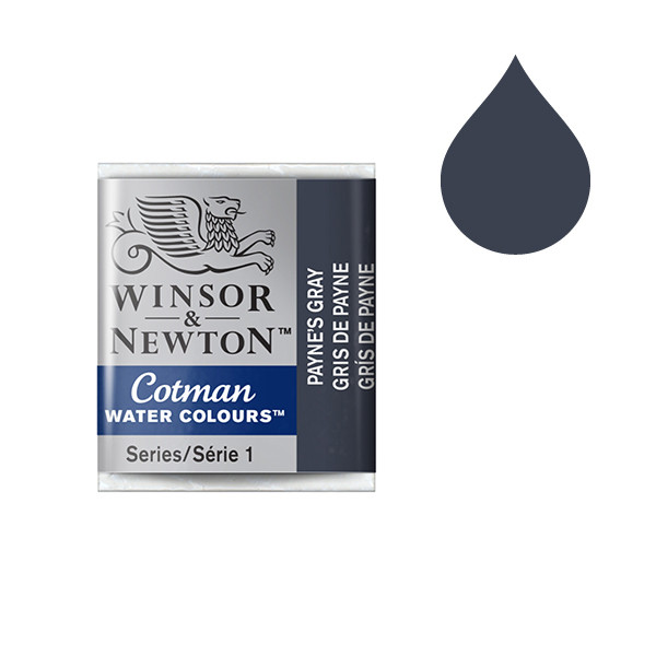 Winsor & Newton Cotman aquarelverf 465 paynes gray (halve nap) 301465 410492 - 1