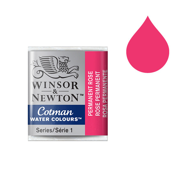 Winsor & Newton Cotman aquarelverf 502 permanent rose (halve nap) 301502 410493 - 1