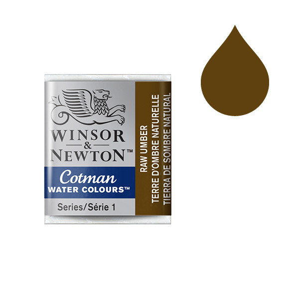 Winsor & Newton Cotman aquarelverf 554 raw umber (halve nap) 301554 410497 - 1