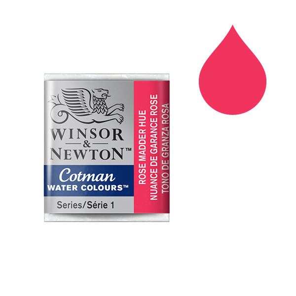 Winsor & Newton Cotman aquarelverf 580 rose madder hue (halve nap) 301580 410498 - 1