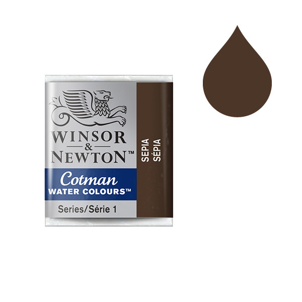 Winsor & Newton Cotman aquarelverf 609 sepia (halve nap) 301609 410500 - 1