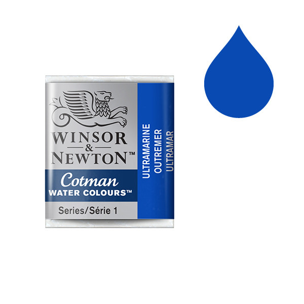 Winsor & Newton Cotman aquarelverf 660 ultramarine (halve nap) 301660 410502 - 1