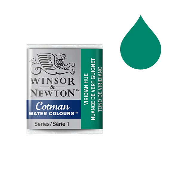 Winsor & Newton Cotman aquarelverf 696 viridian hue (halve nap) 301696 410504 - 1