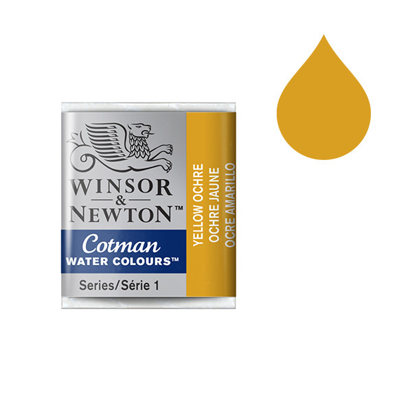 Winsor & Newton Cotman aquarelverf 744 yellow ochre (halve nap) 301744 410505 - 1
