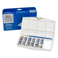 Winsor & Newton Cotman plus aquarelverfset (24 halve napjes) 390376 410511