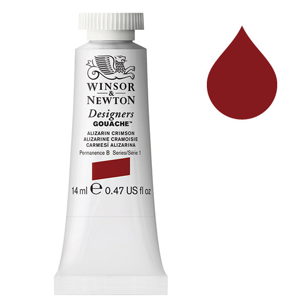 Winsor & Newton Designers gouache 004 alizarin crimson (14 ml) 0605004 410657 - 1